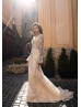 Beaded Lace Tulle V Back Sexy Sparkling Wedding Dress Beaded Lace Tulle V Back Sexy Sparkling Wedding Dress